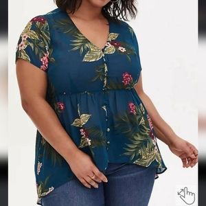 Torrid high low sheer top